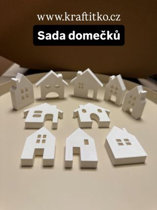 Tip, jak se na nachystat na Vánoce. Tuto sadu domečků v bílé barvě využijete při dekorování věnců, tvoření či jen tak...