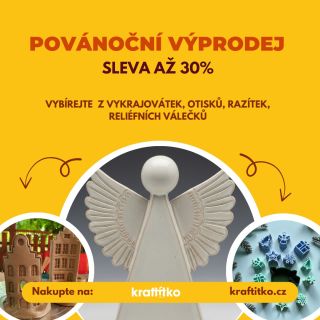 Povánoční výprodej - vykrajovátek, razítek, otisků a válečků se zimní/vánoční tématikou. Mrkněte na eshop - VÝPRODEJ a...